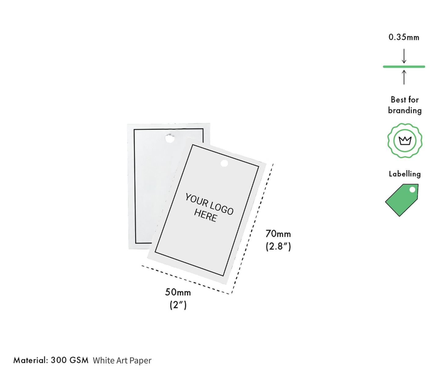 Rectangular Tag