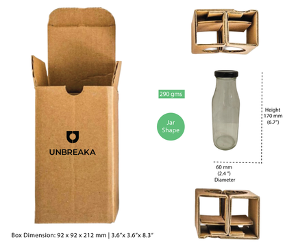 Glass jar + Unbreaka Packaging
