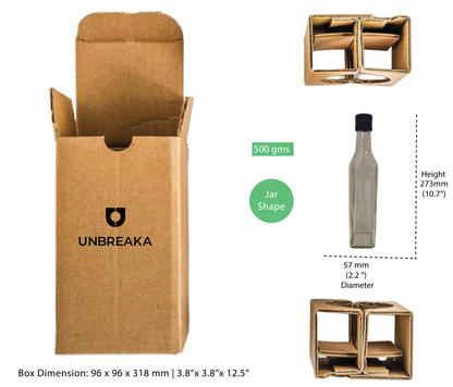 Glass jar + Unbreaka Packaging