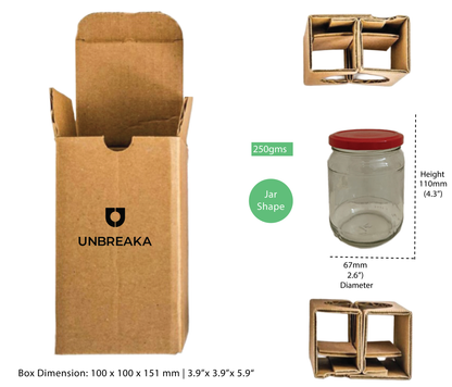 Glass jar + Unbreaka Packaging