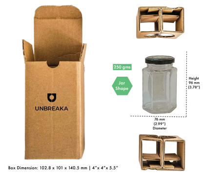 Glass jar + Unbreaka Packaging