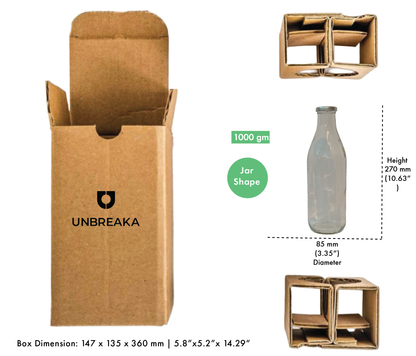 Glass jar + Unbreaka Packaging