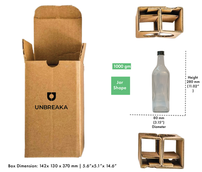 Glass jar + Unbreaka Packaging