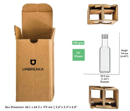 Glass jar + Unbreaka Packaging
