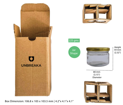 Glass jar + Unbreaka Packaging