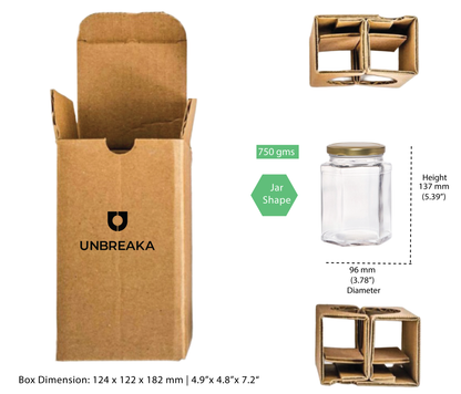 Glass jar + Unbreaka Packaging