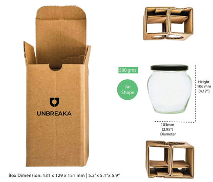 Glass jar + Unbreaka Packaging