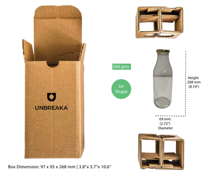 Glass jar + Unbreaka Packaging