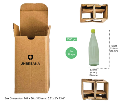 Glass jar + Unbreaka Packaging