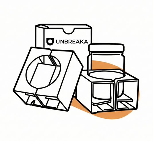 Glass jar + Unbreaka Packaging